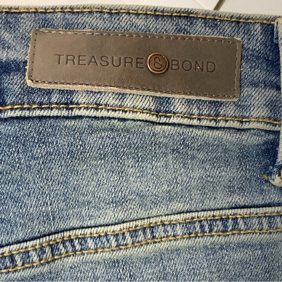 TREASURE & BOND High Waist Boyfriend CutOff Denim Shorts in Gravel MediumVintage - Picture 10 of 13